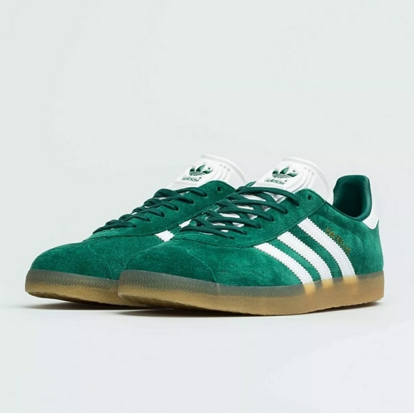 green and white adidas gazelle